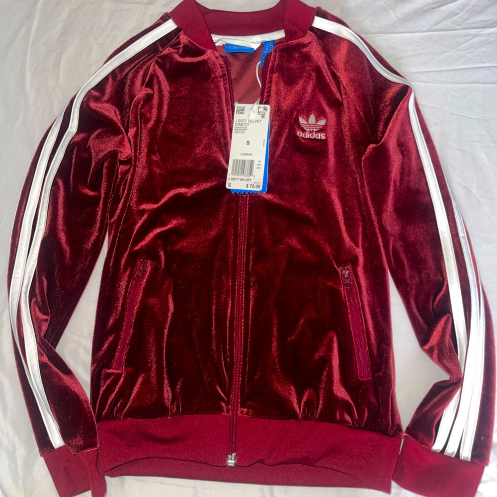 Kids Velour Adidas Jacket